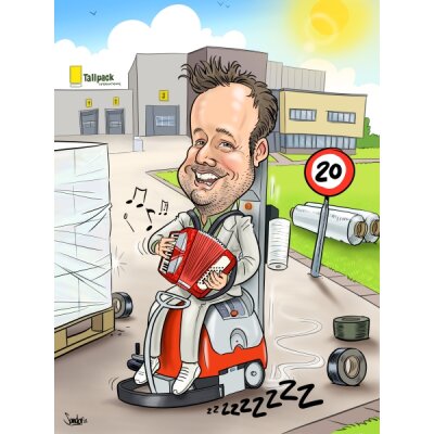 Karikatuur en achtergrond