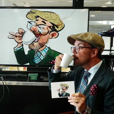 Digitale Karikaturist Karikatuur